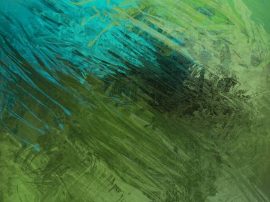 2D çizim. Sanatsal arkaplan resmi. Tablo üzerinde soyut resim. Çağdaş sanat. El yapımı sanat. Renkli doku. Modern sanat eserleri. Fırça darbeleri. Yüzeyde yağlı boya izleri.