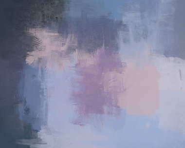 Sanatsal arka plan görüntüsü. Tuval üzerine soyut resim. Çağdaş sanat. El yapımı sanat. Renkli doku. Modern sanat eserleri. Yağlı boya darbeleri. Fırça darbeleri.