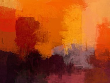 2d illüstrasyon. Sanatsal arka plan görüntüsü. Tuval üzerine soyut resim. Çağdaş sanat. El yapımı sanat. Renkli doku. Modern sanat eserleri. Yağlı boya darbeleri. Fırça darbeleri.