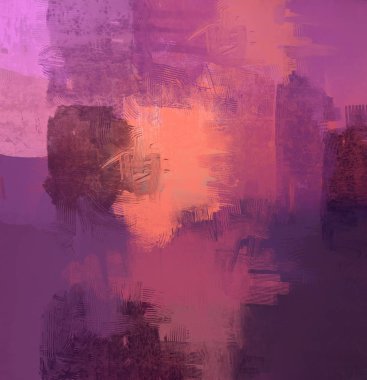 2D çizim. Sanatsal arkaplan resmi. Tablo üzerinde soyut resim. Çağdaş sanat. El yapımı sanat. Renkli doku. Modern sanat eserleri. Fırça darbeleri. Yüzeyde yağlı boya izleri.