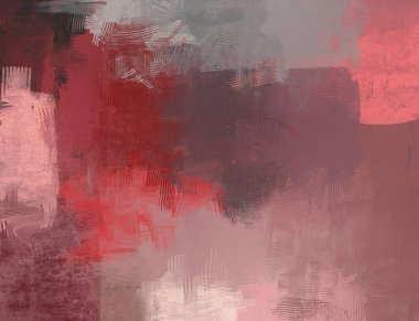 Sanatsal arka plan görüntüsü. Tuval üzerine soyut resim. Çağdaş sanat. El yapımı sanat. Renkli doku. Modern sanat eserleri. Yağlı boya darbeleri. Fırça darbeleri.