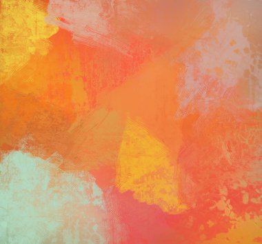 Tuval renkli doku üzerine soyut boyama