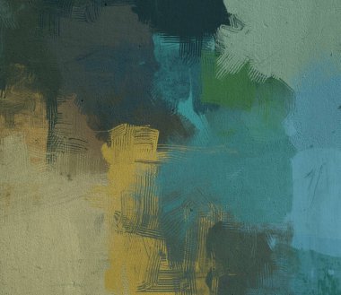 2d illüstrasyon. Sanatsal arka plan görüntüsü. Tuval üzerine soyut resim. Çağdaş sanat. El yapımı sanat. Renkli doku. Modern sanat eserleri. Yağlı boya darbeleri. Fırça darbeleri.