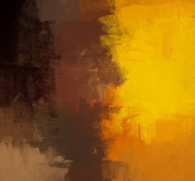 Sanatsal arka plan görüntüsü. Tuval üzerine soyut resim. Çağdaş sanat. El yapımı sanat. Renkli doku. Modern sanat eserleri. Yağlı boya darbeleri. Fırça darbeleri.