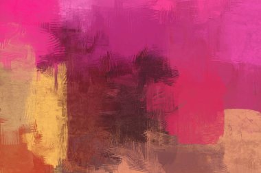 Sanatsal arka plan görüntüsü. Tuval üzerine soyut resim. Çağdaş sanat. El yapımı sanat. Renkli doku. Modern sanat eserleri. Yağlı boya darbeleri. Fırça darbeleri.