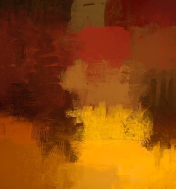 Sanatsal arka plan görüntüsü. Tuval üzerine soyut resim. Çağdaş sanat. El yapımı sanat. Renkli doku. Modern sanat eserleri. Yağlı boya darbeleri. Fırça darbeleri.