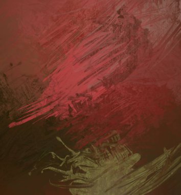 Sanatsal arka plan görüntüsü. Tuval üzerine soyut resim. Çağdaş sanat. El yapımı sanat. Renkli doku. Modern sanat eserleri. Yağlı boya darbeleri. Fırça darbeleri.