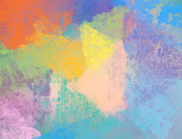 예술적 이미지입니다 캔버스에 메이드 다채로운 미술품 페인트의 스트로크 브러시 스트로크 — 스톡 사진