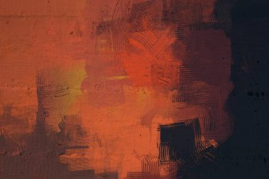 Tuval renkli doku üzerine soyut boyama