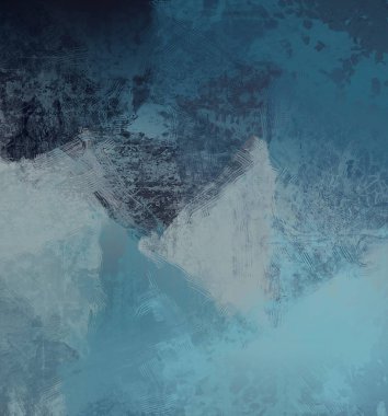 Sanatsal arka plan görüntüsü. Tuval üzerine soyut resim. Çağdaş sanat. El yapımı sanat. Renkli doku. Modern sanat eserleri. Yağlı boya darbeleri. Fırça darbeleri.