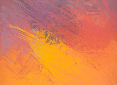 Sanatsal arka plan görüntüsü. Tuval üzerine soyut resim. Çağdaş sanat. El yapımı sanat. Renkli doku. Modern sanat eserleri. Yağlı boya darbeleri. Fırça darbeleri.