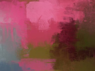 2D çizim. Sanatsal arkaplan resmi. Tablo üzerinde soyut resim. Çağdaş sanat. El yapımı sanat. Renkli doku. Modern sanat eserleri. Fırça darbeleri. Yüzeyde yağlı boya izleri.