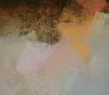 Sanatsal arka plan görüntüsü. Tuval üzerine soyut resim. Çağdaş sanat. El yapımı sanat. Renkli doku. Modern sanat eserleri. Yağlı boya darbeleri. Fırça darbeleri.