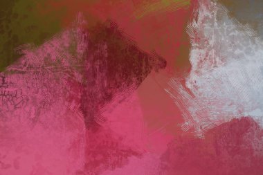 Sanatsal arka plan görüntüsü. Tuval üzerine soyut resim. Çağdaş sanat. El yapımı sanat. Renkli doku. Modern sanat eserleri. Yağlı boya darbeleri. Fırça darbeleri.