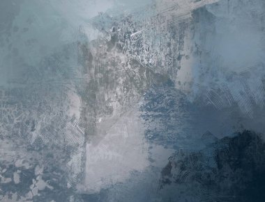 Sanatsal arka plan görüntüsü. Tuval üzerine soyut resim. Çağdaş sanat. El yapımı sanat. Renkli doku. Modern sanat eserleri. Yağlı boya darbeleri. Fırça darbeleri.