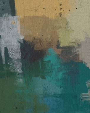 Tuval renkli doku üzerine soyut boyama