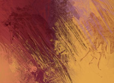 Sanatsal arka plan görüntüsü. Tuval üzerine soyut resim. Çağdaş sanat. El yapımı sanat. Renkli doku. Modern sanat eserleri. Yağlı boya darbeleri. Fırça darbeleri.