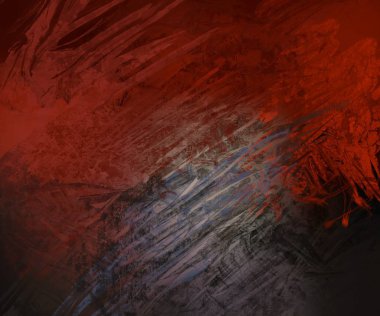 2D çizim. Sanatsal arkaplan resmi. Tablo üzerinde soyut resim. Çağdaş sanat. El yapımı sanat. Renkli doku. Modern sanat eserleri. Fırça darbeleri. Yüzeyde yağlı boya izleri.