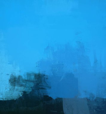 Sanatsal arka plan görüntüsü. Tuval üzerine soyut resim. Çağdaş sanat. El yapımı sanat. Renkli doku. Modern sanat eserleri. Yağlı boya darbeleri. Fırça darbeleri.