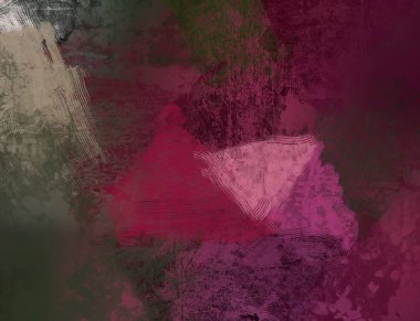 Sanatsal arka plan görüntüsü. Tuval üzerine soyut resim. Çağdaş sanat. El yapımı sanat. Renkli doku. Modern sanat eserleri. Yağlı boya darbeleri. Fırça darbeleri.