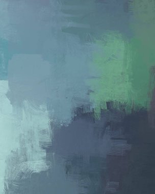 2d illüstrasyon. Sanatsal arka plan görüntüsü. Tuval üzerine soyut resim. Çağdaş sanat. El yapımı sanat. Renkli doku. Modern sanat eserleri. Fırça darbeleri. Yüzeyde yağ boya sıyrıkları ile boyama 