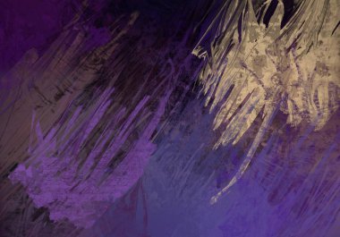 Tuval renkli doku üzerine soyut boyama