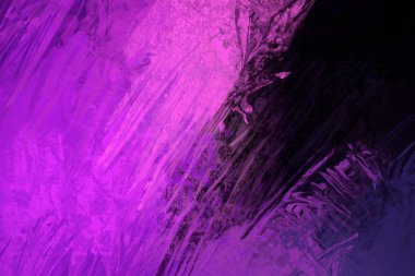 Sanatsal arka plan görüntüsü. Tuval üzerine soyut resim. Çağdaş sanat. El yapımı sanat. Renkli doku. Modern sanat eserleri. Yağlı boya darbeleri. Fırça darbeleri.