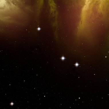 Derin uzay yıldız alanı. Evren yıldızlarla ve gazla dolu. çok uzak bir evren çizimi. 