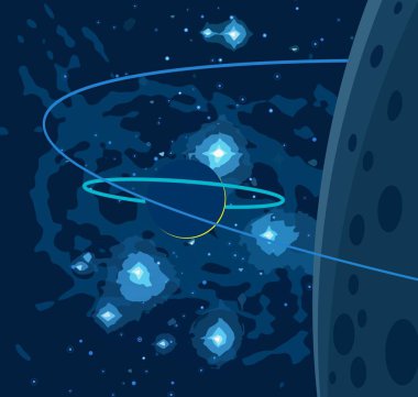 soyut kozmik uzay renkli arka plan