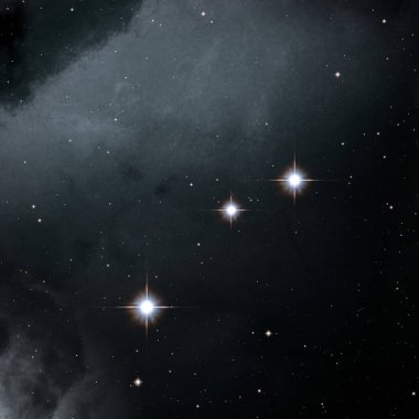 Derin uzay yıldız alanı. Evren yıldızlarla ve gazla dolu. çok uzak bir evren çizimi. 