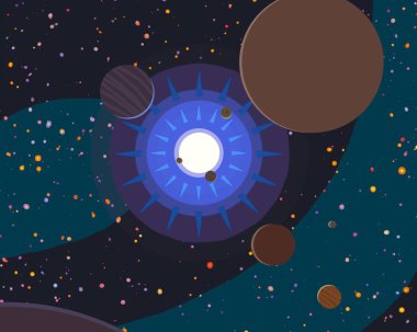 soyut kozmik uzay renkli arka plan