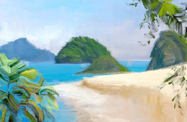 Arka planda güzel tropikal plaj