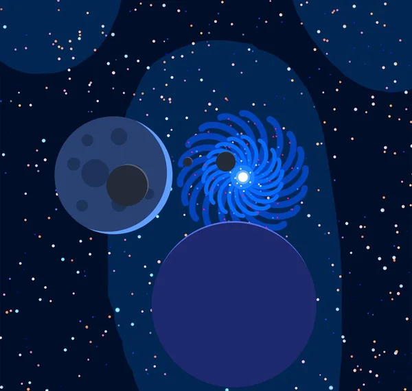 Spazio Interstellare Profondo Stelle Pianeti Lune Vari Scenari Creativi Fantascienza — Foto Stock