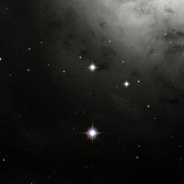 Derin uzay yıldız alanı. Evren yıldızlarla ve gazla dolu. çok uzak bir evren çizimi. 