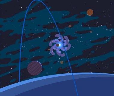 soyut renkli kozmik alan arkaplanı