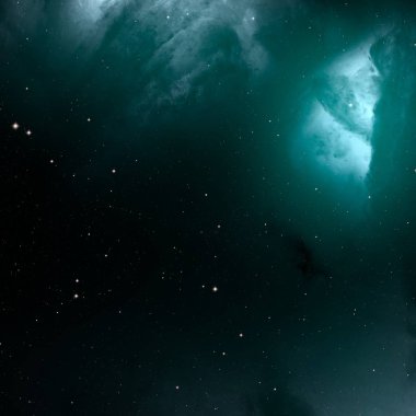 Derin uzay yıldız alanı. Evren yıldızlarla ve gazla dolu. çok uzak bir evren çizimi. 