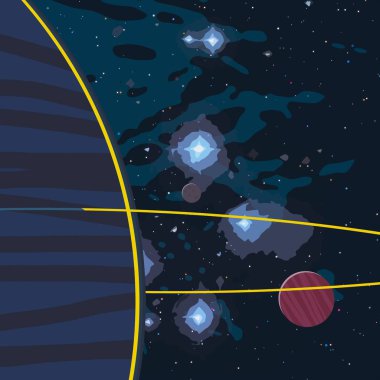 soyut renkli kozmik alan arkaplanı