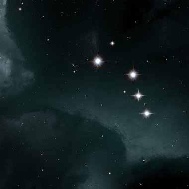 Derin uzay yıldız alanı. Evren yıldızlarla ve gazla dolu. çok uzak bir evren çizimi. 