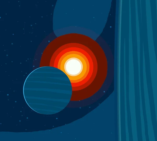 Spazio Interstellare Profondo Stelle Pianeti Lune Vari Scenari Creativi Fantascienza — Foto Stock