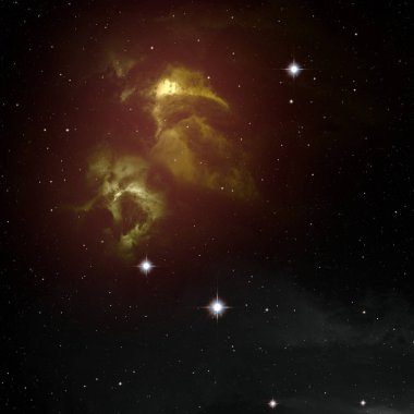 Derin uzay yıldız alanı. Evren yıldızlarla ve gazla dolu. çok uzak bir evren çizimi. 