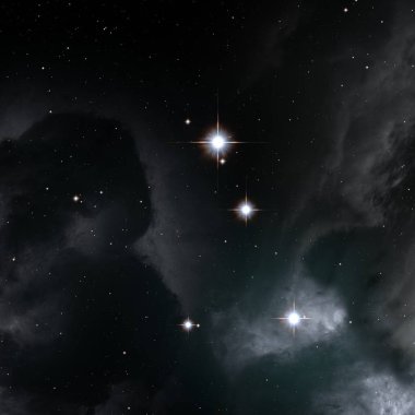 uzay figürleri ile güzel cosmos arka plan