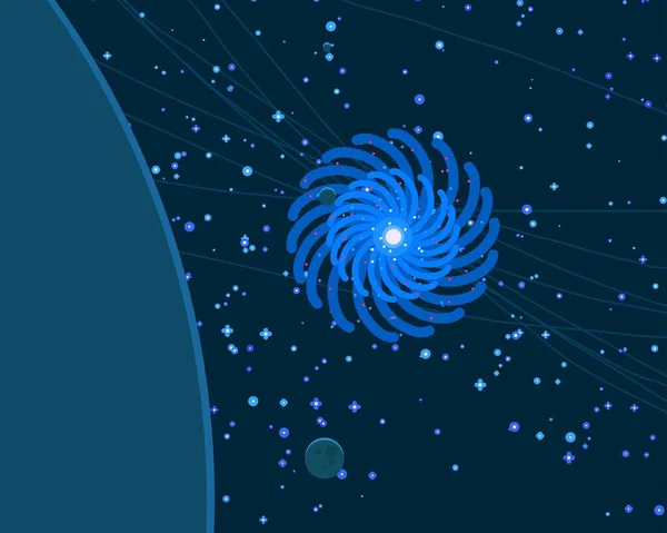 Illustrazione Cartone Animato Immagine Sfondo Spazio Spazio Interstellare Profondo Stelle — Foto Stock