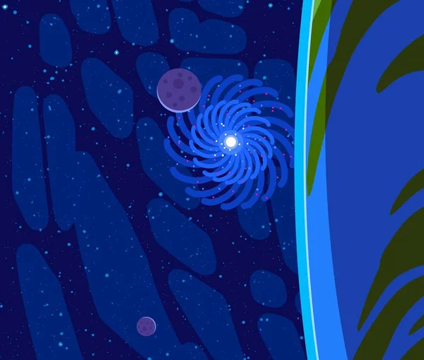 Abbildung Cartoon Space Hintergrundbild Tiefen Weiten Raum Sterne Planeten Und — Stockfoto