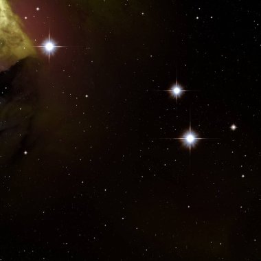 Derin uzay yıldız alanı. Evren yıldızlarla ve gazla dolu. çok uzak bir evren çizimi. 