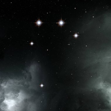 Derin uzay yıldız alanı. Evren yıldızlarla ve gazla dolu. çok uzak bir evren çizimi. 