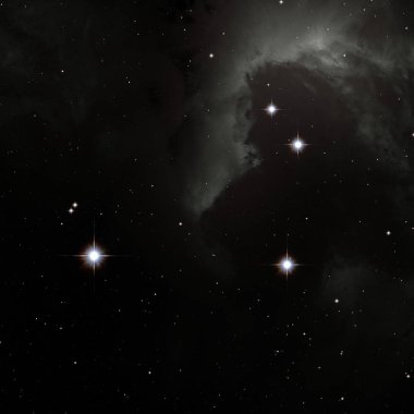 Derin uzay yıldız alanı. Evren yıldızlarla ve gazla dolu. çok uzak bir evren çizimi. 