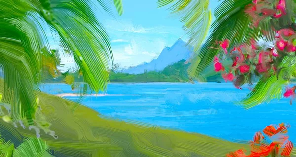 Beautiful Tropical Beach Background — Stock Photo, Image