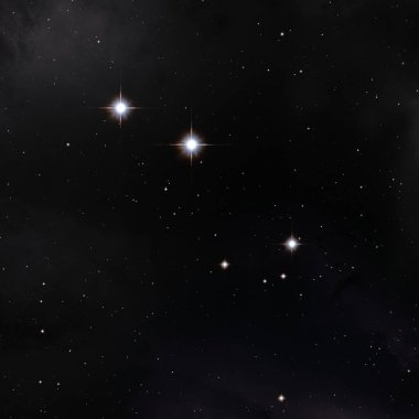 Derin uzay yıldız alanı. Evren yıldızlarla ve gazla dolu. çok uzak bir evren çizimi. 