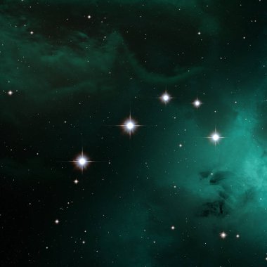 Derin uzay yıldız alanı. Evren yıldızlarla ve gazla dolu. çok uzak bir evren çizimi. 