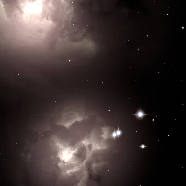 深宇宙の星のフィールド 星やガスで満たされた宇宙 遠くの宇宙図です — ストック写真